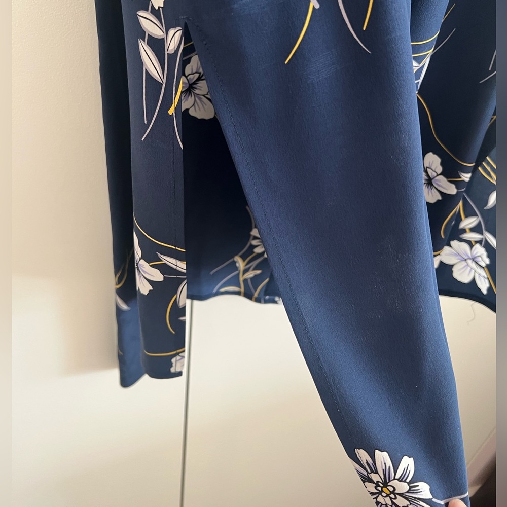 Yumi Kim blue floral button front midi shirtdress size M - Picture 7 of 12